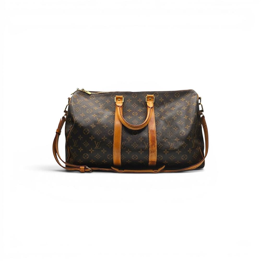 Louis Vuitton Keepall Bandouliere 45 Monogram Canvas Travel Duffle Bag Preowned